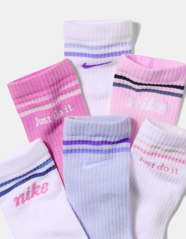 Nike - 6-Pack Cushioned Crew Socks - Teens