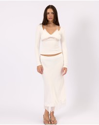 Style Addict - Valerie Satin Lace Skirt