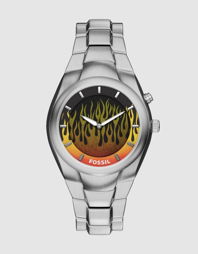 Fossil - Archival Big Tic Silver Tone Analogue-Digital Watch