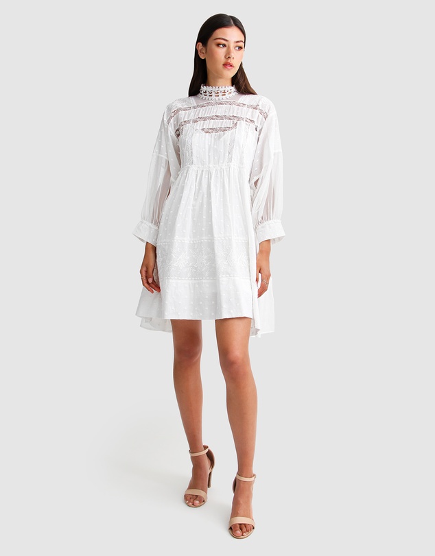 Belle & Bloom - Unforgettable Oversized Lace Mini Dress