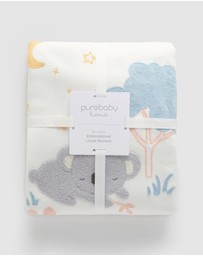 Purebaby - Embroidered Lined Blanket-Babies