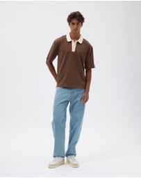 AERE - Organic Cotton SS Rugby Polo