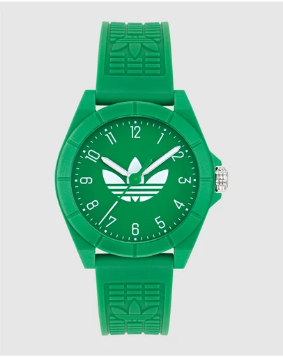 adidas Originals - Project Four 41mm Green Dial and Resin Strap Analogue Watch