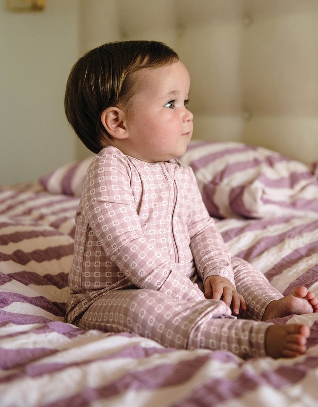 Kynd Baby - Day Or Night Onesie in Flower Gingham