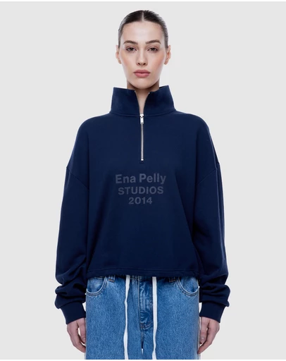 ENA PELLY - Kenzie Quarter-Zip Jumper