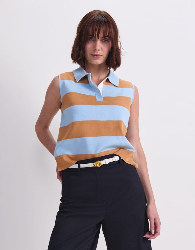 Sportscraft - Knit Sleeveless Polo Tank