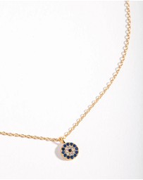 Lovisa - Gold Plated Sterling Silver Evil Eye Disc Necklace