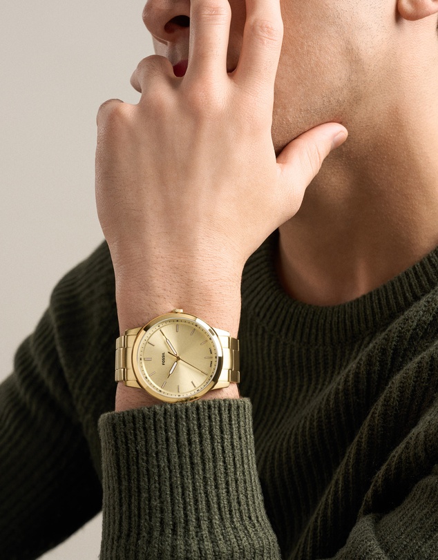 Fossil - Minimalist Gold Tone Analogue Watch