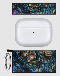 Flaunt - Flaunt Abalone Shell with Silver Clip Case for AirPod Pro 3