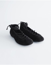 & Other Stories - Lace-Up Leather Ballerina