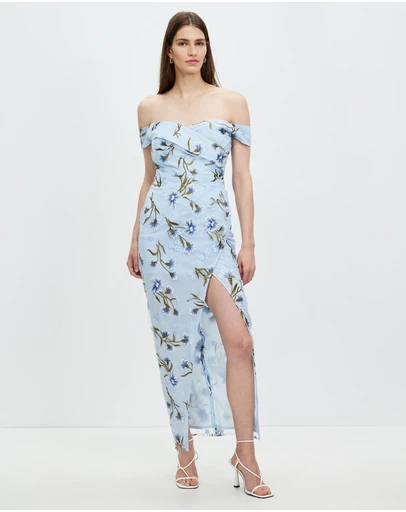 Romance by Honey and Beau - Gianna Off Shoulder Maxi Dress
