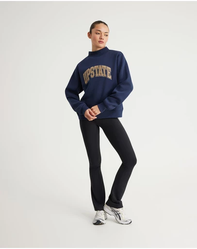 Upstate - College Mock Neck - Midnight Navy