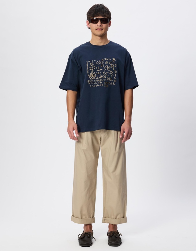 Scotch & Soda - Cross-Stitched Front Artwork Loose-Fit T-Shirt