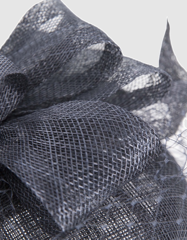 Max Alexander - Sinamay Navy Veil Fascinator