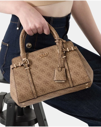 GUESS - Leona Logo Small Multi Compartment Satchel Bag