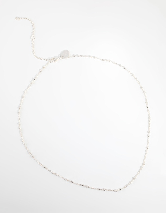 Lovisa - Silver Plated Ball & Twist Necklace