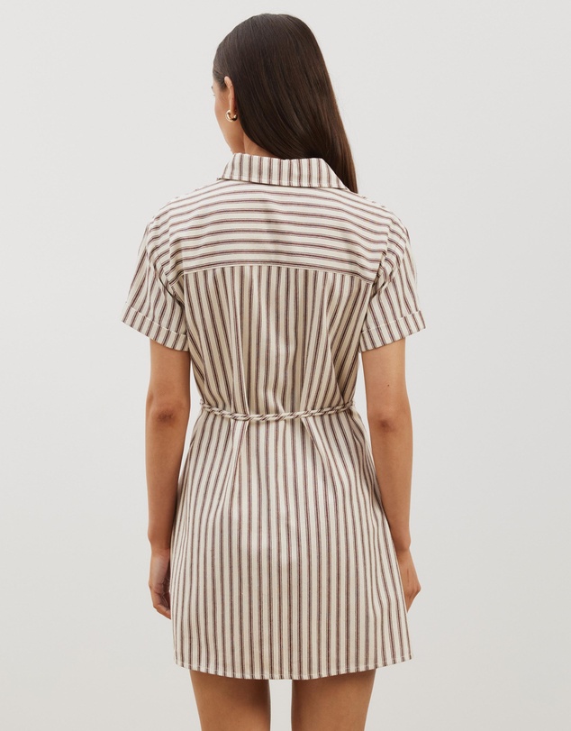 Atmos&Here - Amy Tie Back Mini Shirt Dress