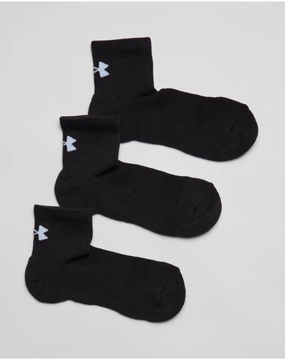 Under Armour - 3-Pack UA Training Cotton Quarter Socks