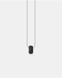THOMAS SABO - Necklace with ring pendant and black zirconia