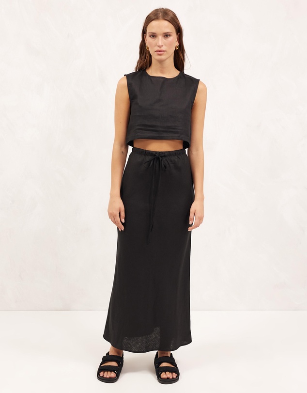 AERE - Linen Maxi Skirt