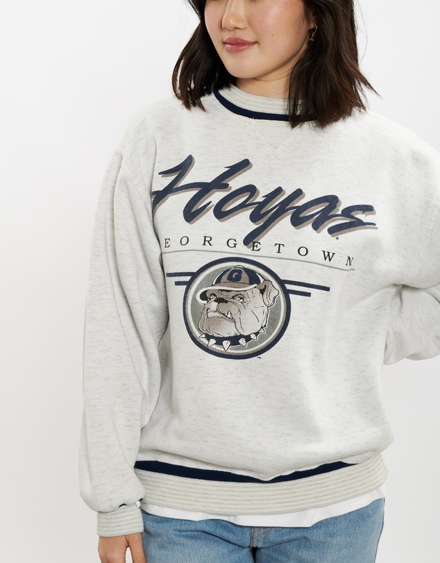 Vintage by The Real Deal - Pre Loved - 90s NCAA Georgetown Hoyas Sweatshirt