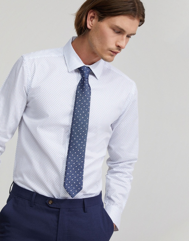 Oxford - Beckton Cotton Dotted Shirt