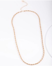Lovisa - Gold Plated 60cm Thick Rope Necklace