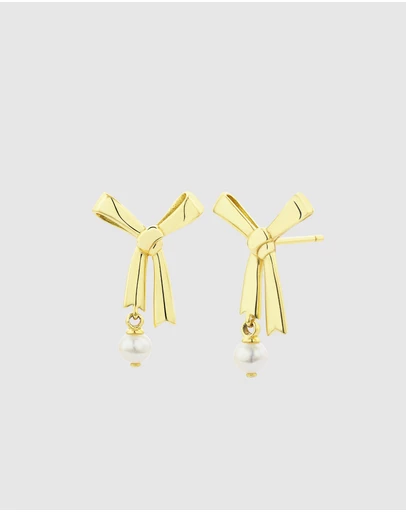 Karen Walker - Pearl Bow Studs