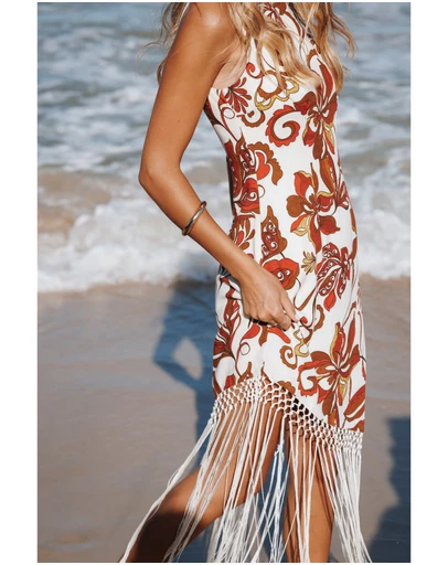 Petal & Pup - Aquarius Midi Dress - Brown Floral
