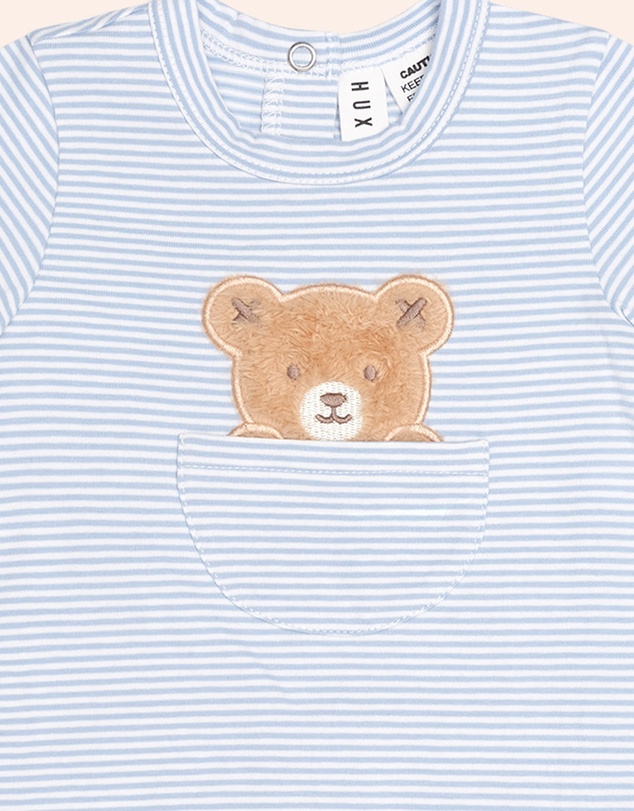 Huxbaby - Peekaboo Hux Stripe Bodysuit - Babies