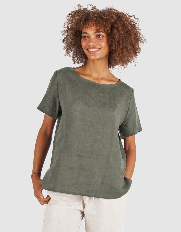 CAMIXA - Teena Linen T-shirt Top