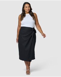 Something 4 Olivia - Gina Linen Wrap Skirt