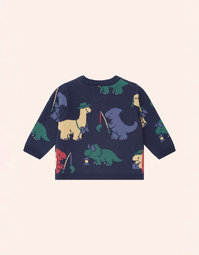 Huxbaby - Camping Dino Knit Pullover - Babies