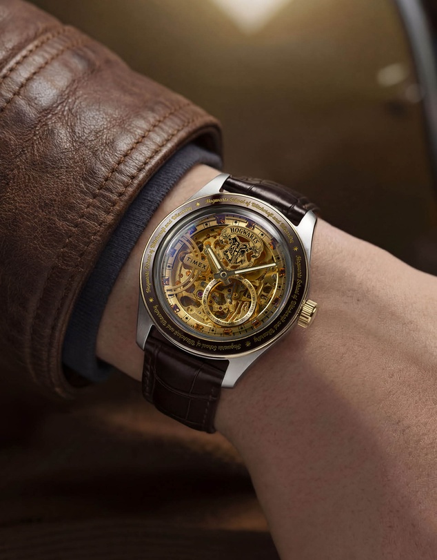 TIMEX - Harry Potter x Timex Waterbury Skeleton Automatic 39mm Leather Strap Watch
