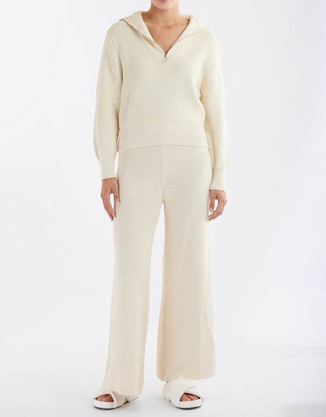 Amelius - Eline Knit Quarter Zip Polo
