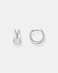 THOMAS SABO - Hoop earrings in chunky, trapezoidal shape silver