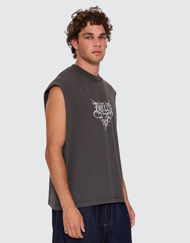 Thrills - South Of Heaven Box Crop Muscle Tee