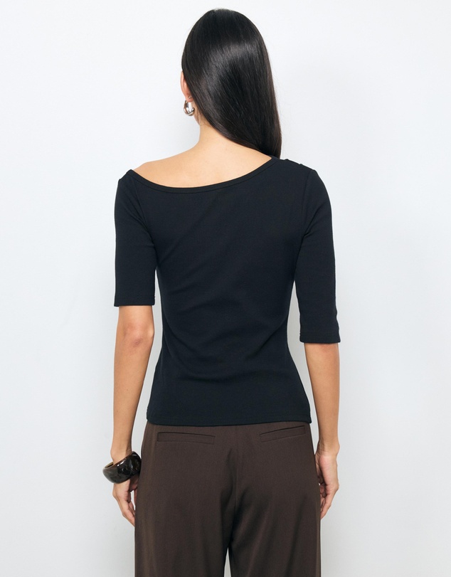 AERE - Off Shoulder Ribbed T-Shirt