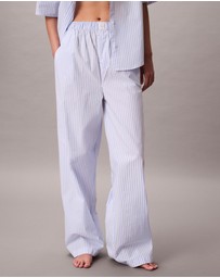 Calvin Klein - Cotton Poplin Covered WB Poplin Pants