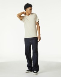 American Apparel - Unisex Henley Short Sleeve CVC T-Shirt
