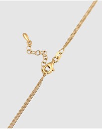 Elli Jewelry - Necklace Layer Crystal 925 Sterling Silver Gold-Plated