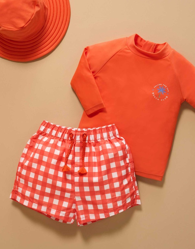Purebaby - Board Short & Rashie Set- Kids-Babies