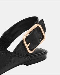 Steve Madden - Sianna Black Leather Flats