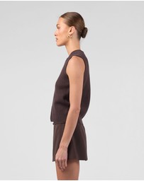 MVN - Taking Sides Zip Vest Top