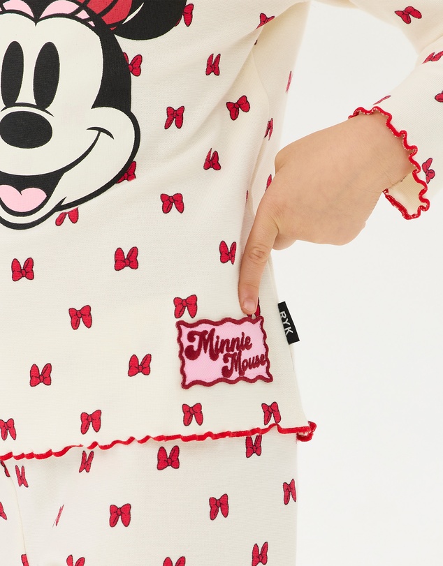 Rock Your Kid - Minnie Mouse Minnie Bow Long Sleeve Rib PJ Set