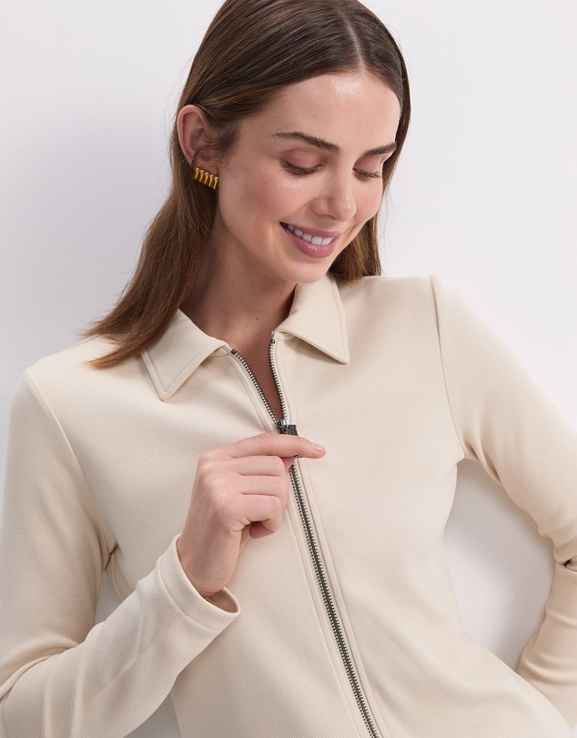 Sportscraft - Long Sleeve Zip Through Top