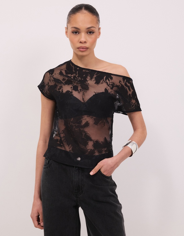 Calli - Elara Off The Shoulder Sheer Top