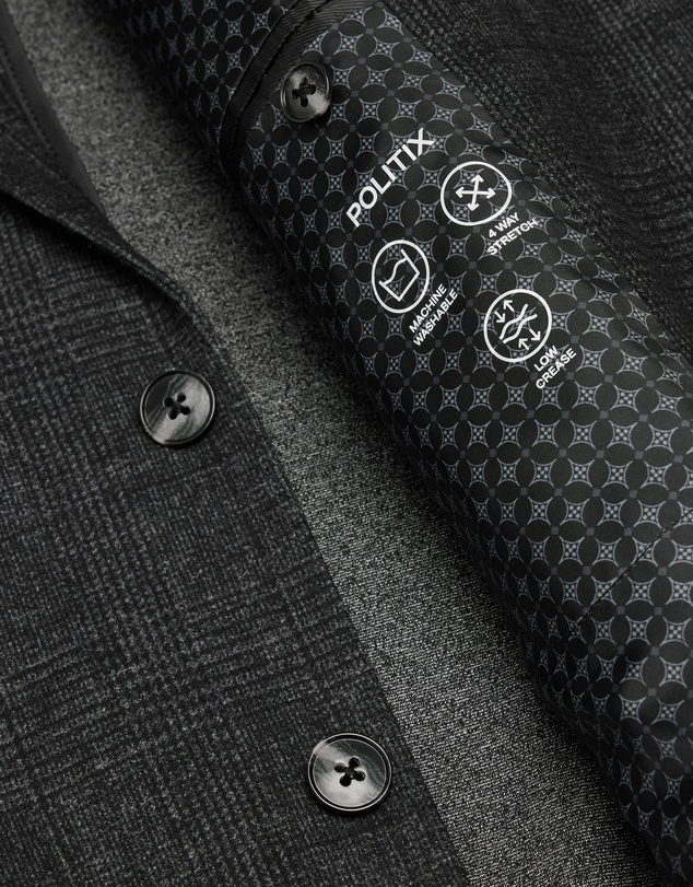 Politix - Travel Performance Jersey Check Tailored Jacket
