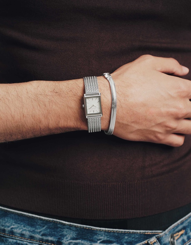 Breda - Virgil Tethered Metal Mesh Watch, 20MM