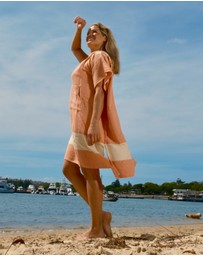 Tolu Australia - Adult Hooded Beach Towel in Orange – Quick-Dry Swim Poncho for Swimming & Surfing